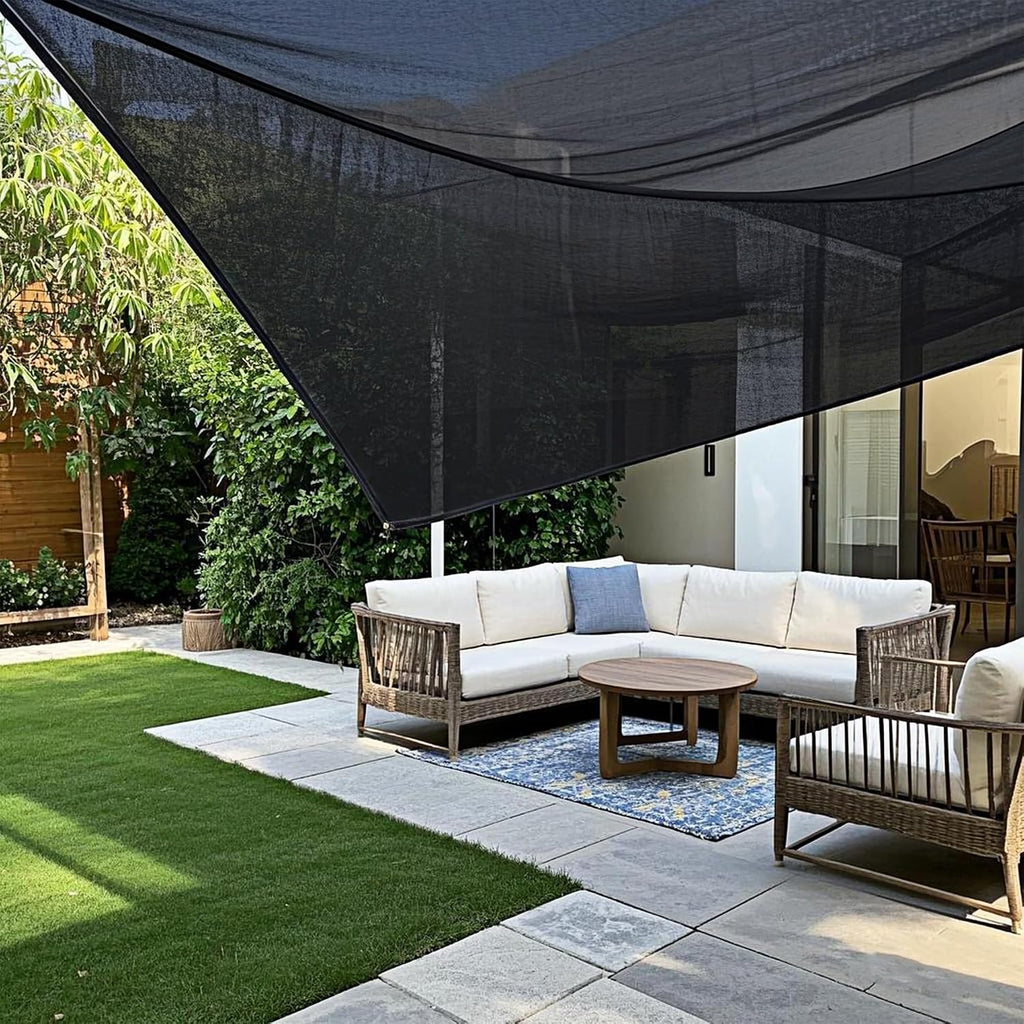 Black Shade Cloth 70%, Mesh Tarp - Garden Shade for Greenhouse, Patio, Plants Cover and Chicken Coops, Sun Shade Net for Outdoor, 11.8x15.8 FT