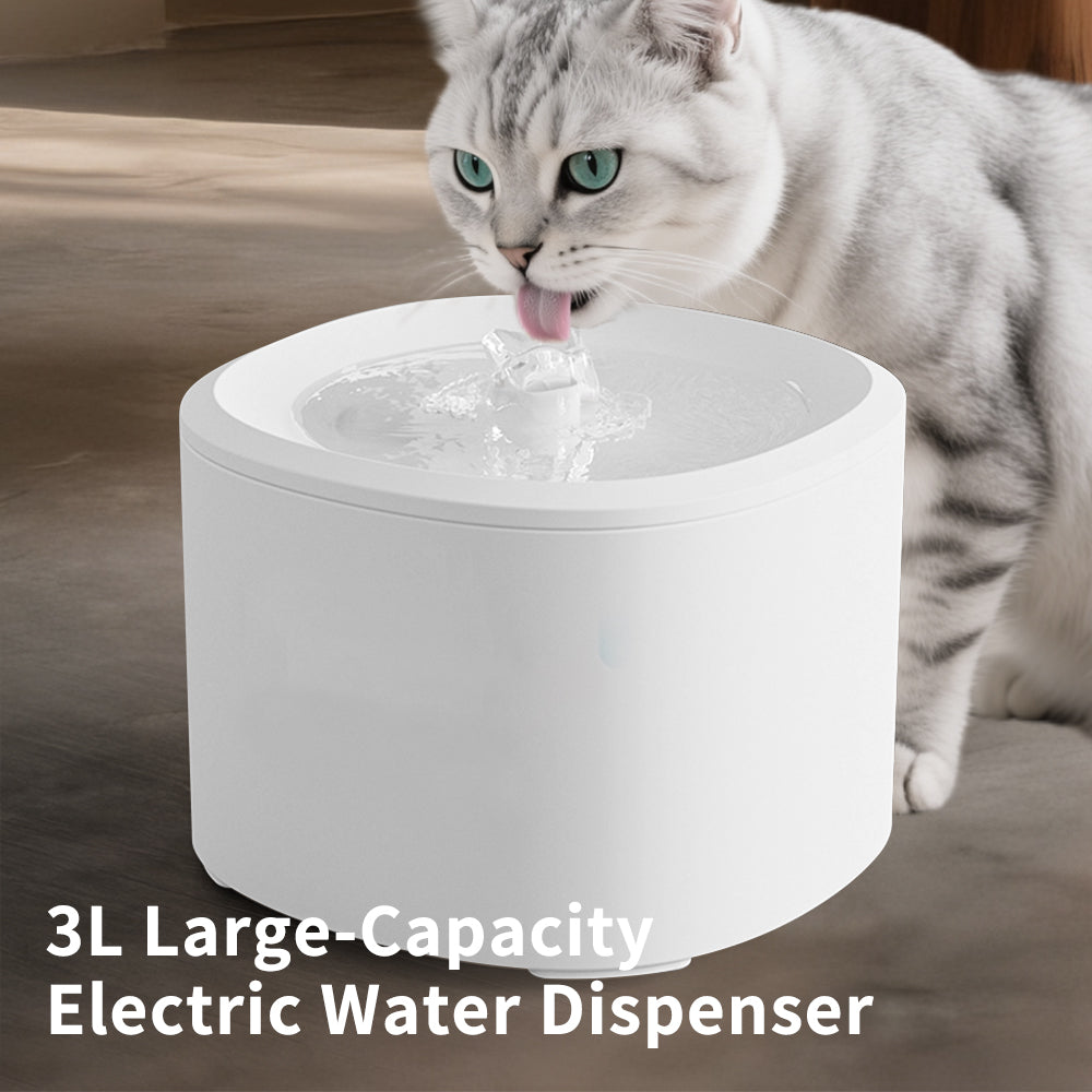 Cat Fountain | USB Powered Quiet Automatic Bowl | Cat Drinking Fountain Water Dispenser | for Kitten Puppy Dog Indoor Home Apartment Living Room Balcony