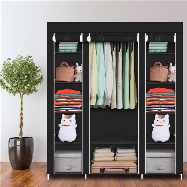 Portable Clothes Closet Wardrobe Storage Organizer with Non-Woven Fabric