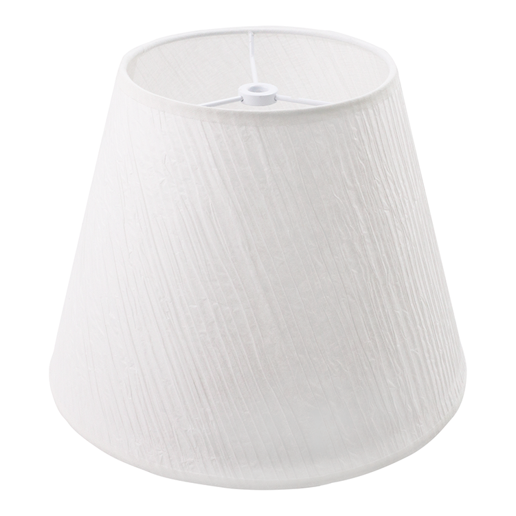 ALUCSET 6x10x7.5 Inch Handcrafted Linen Paper Barrel Lampshade, Spider Fitter for Table & Floor Lamp