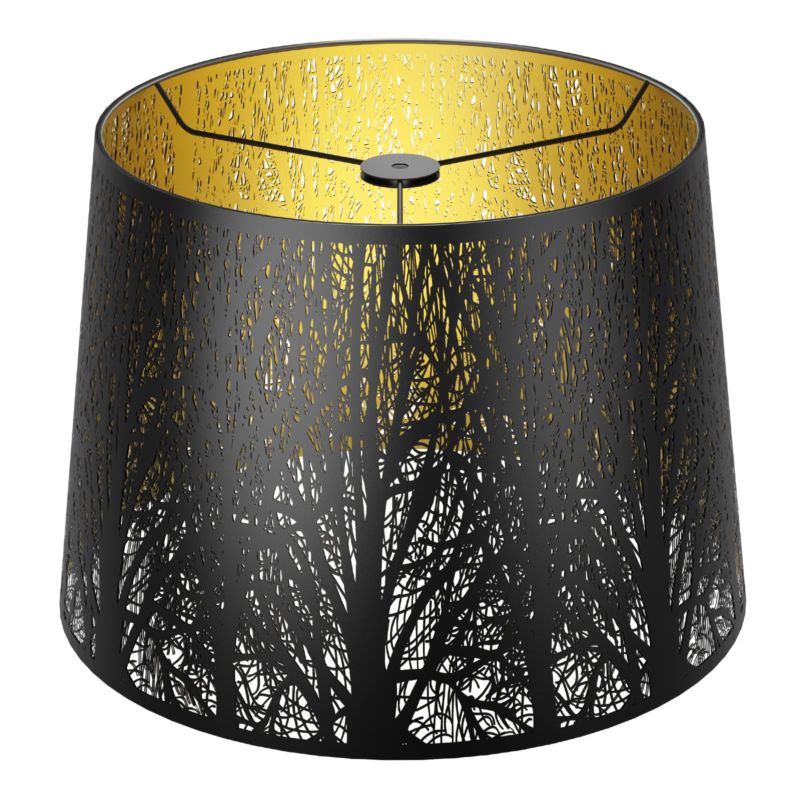 Metal Etched Tree Pattern Drum Lampshade – 12×14×10 Inch | Spider Fitter