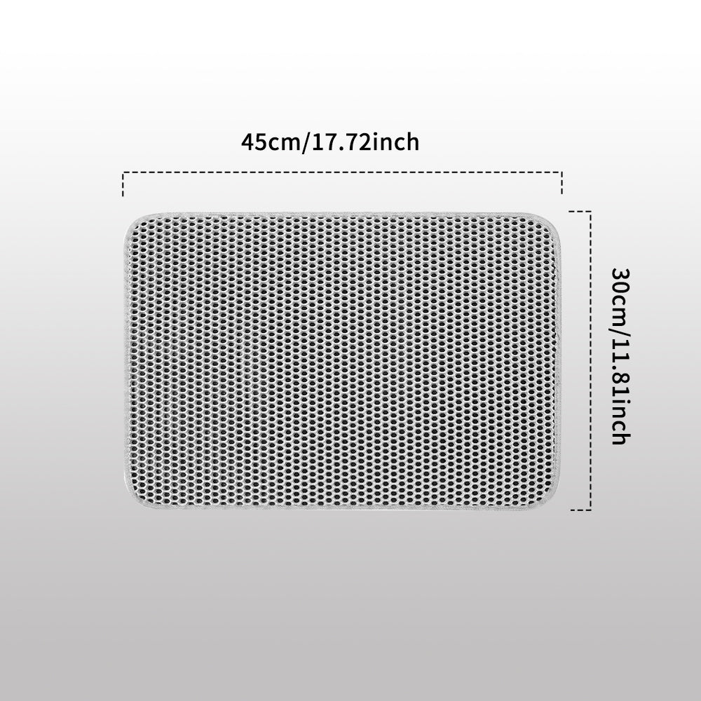 Cat Litter Mat Non Slip Big Pet Litter Box Filter Mat Double Layer Wear Resistant Waterproof Cat Litter Mat Pet Clean Supplies