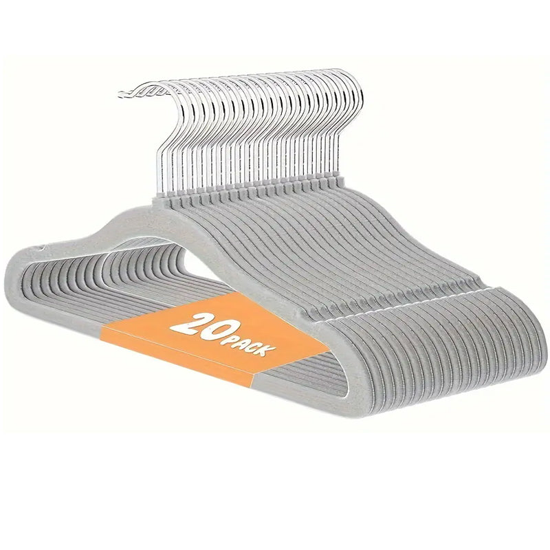 10 PACK VELVET HANGER BLACK