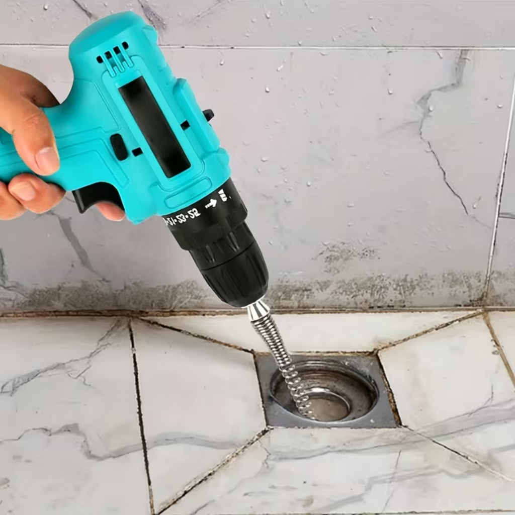 AEELLEEA-20Ft Flexible Drain Auger Cable, Bendable Pipe Snake for Sink, Bathtub, Shower and Kitchen Drain Clog Removal, Heavy Duty Steel Plumbing Tool