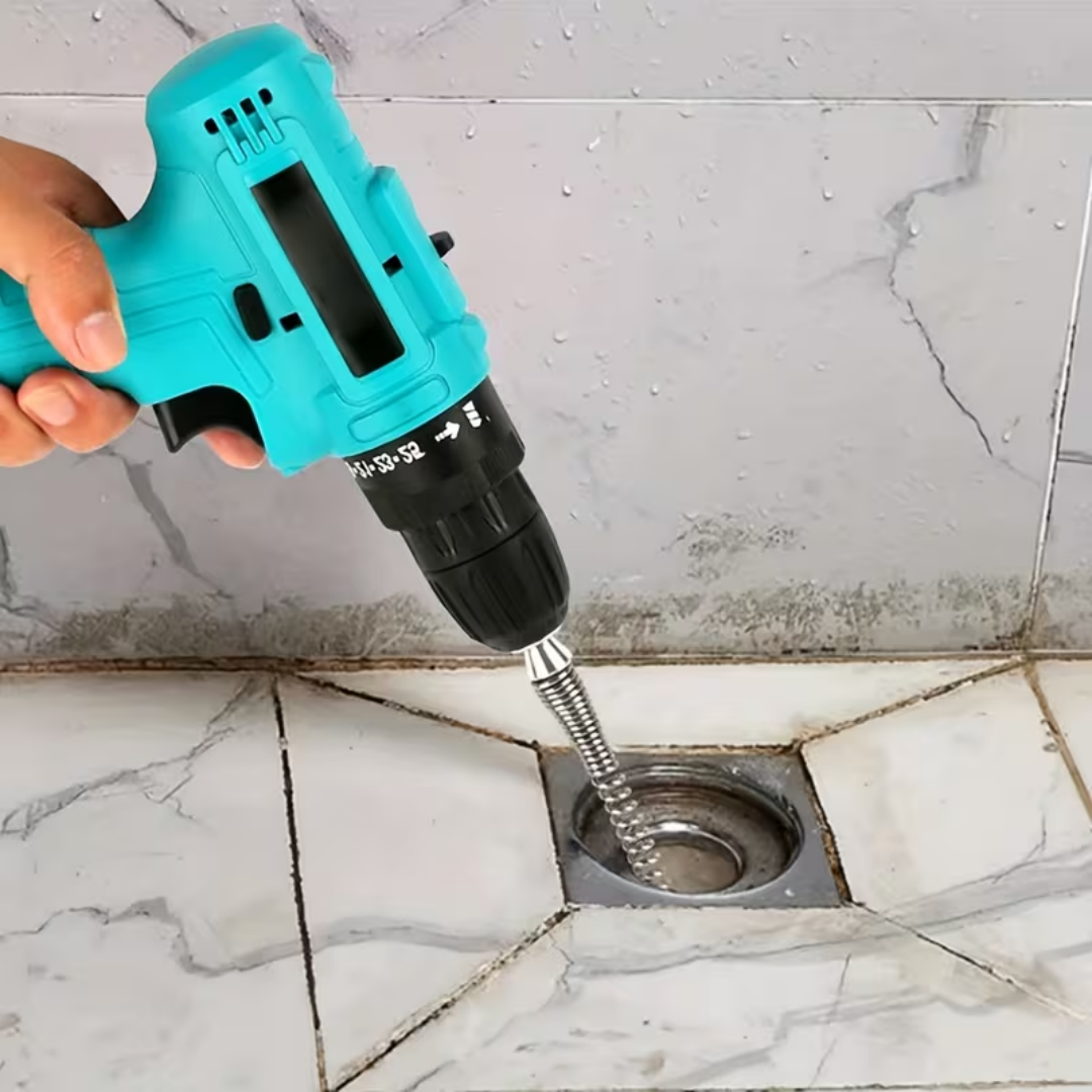 AEELLEEA-20Ft Flexible Drain Auger Cable, Bendable Pipe Snake for Sink, Bathtub, Shower and Kitchen Drain Clog Removal, Heavy Duty Steel Plumbing Tool