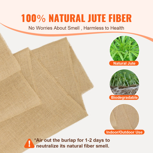 Burlap Roll 40 Inch x 30 Feet, Natural Jute Burlap Fabric for Gardening Tree Wrap Plants Crafts and Wedding Decor