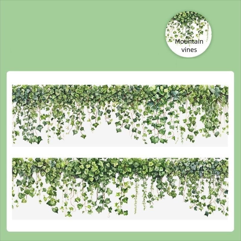 "Wild Branches & Vines" Tape Set, 6 Rolls Natural Forest Texture, Retro Woodland Tape for Planner Collage & Scrapbooking