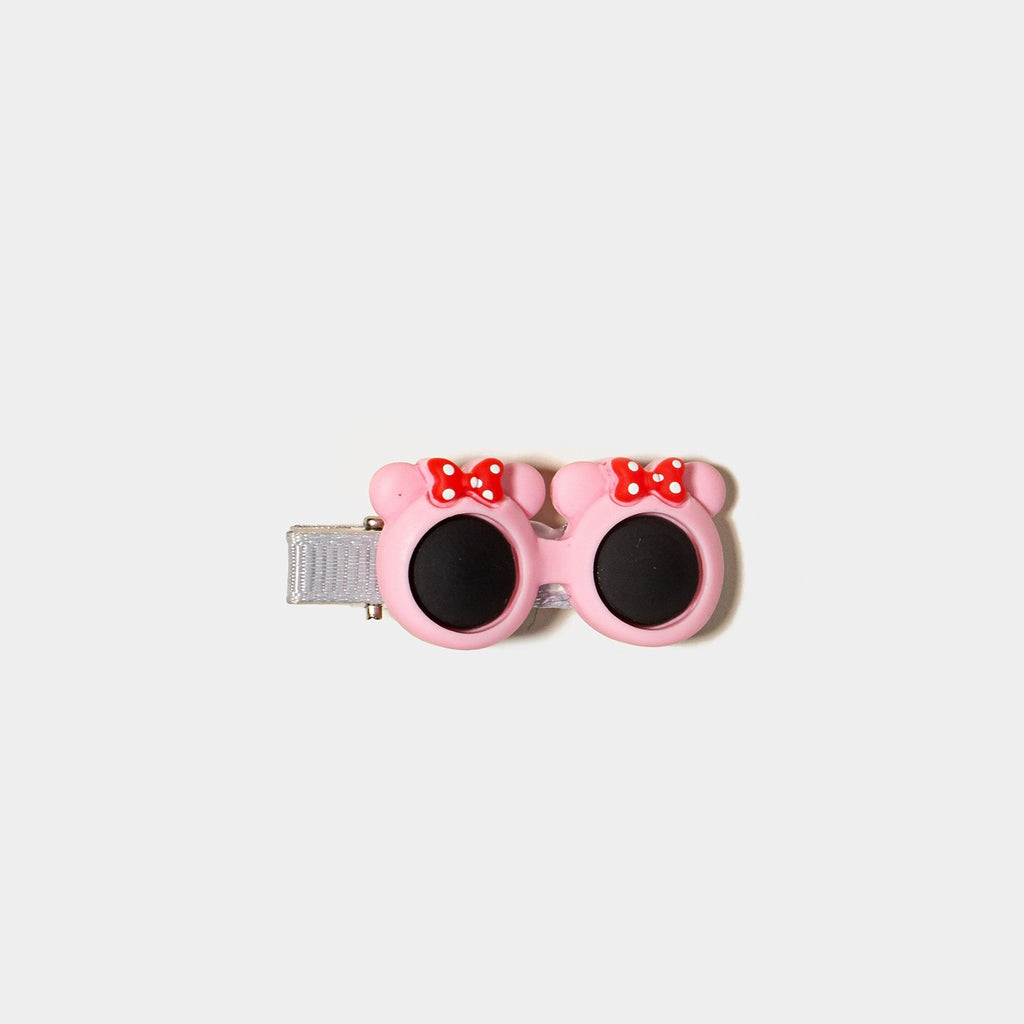 2 Pack Cartoon Sunglasses Design Hair Barrettes, Animal Theme Hair Clips for Girls, Random Color Shipped: Pink, Purple, Green, Mint Green, Yellow