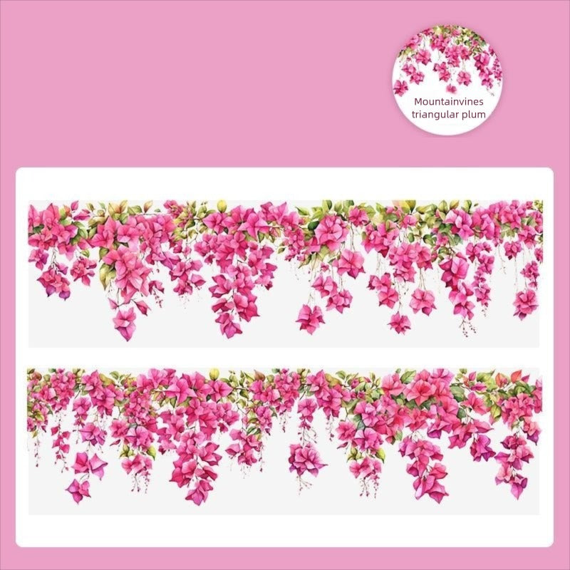 "Wild Branches & Vines" Tape Set, 6 Rolls Natural Forest Texture, Retro Woodland Tape for Planner Collage & Scrapbooking