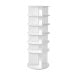 White Multi-Tier Storage Shelf 60cm, Compact Narrow Organizer Rack with Open Shelves for Kitchen Bathroom Pantry
