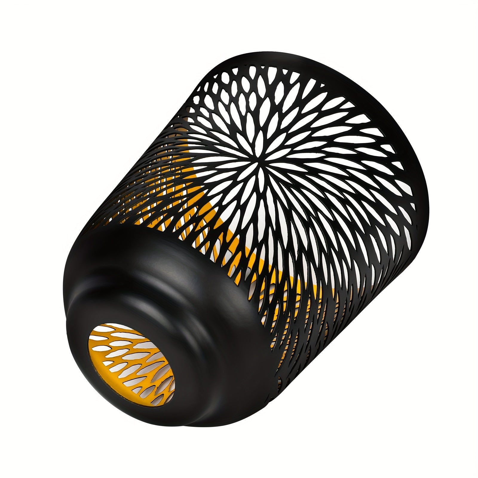 4-Pack Etched chrysanthemum Metal Pendant Light Shades,5" Diameter, Bronze/Black for Ceiling Fan & Lamp Covers