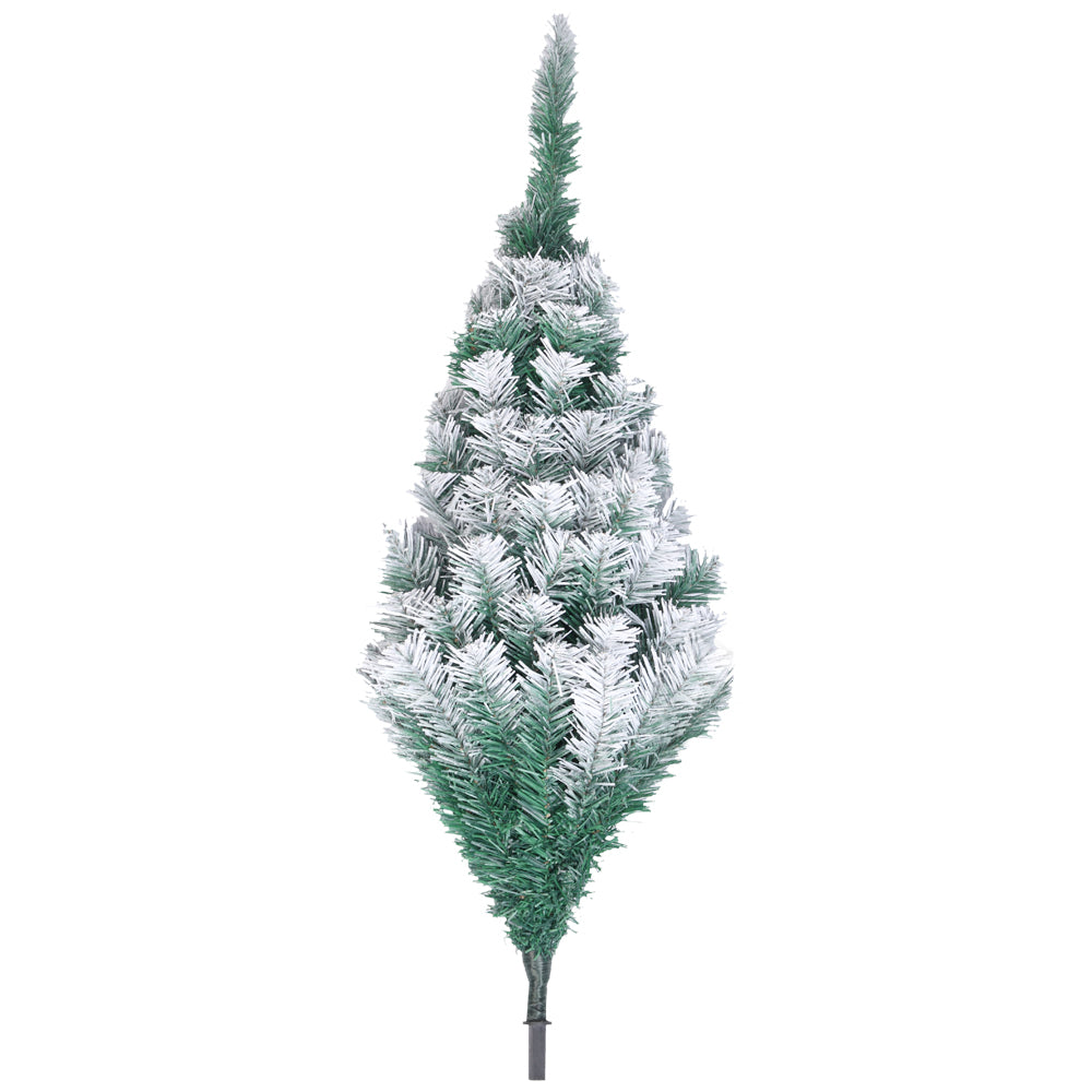 AEELLEEA- 7FT Unlit Full Artificial Christmas Pine Tree, PVC Holiday Xmas Tree with Metal Stand, Realistic Branches
