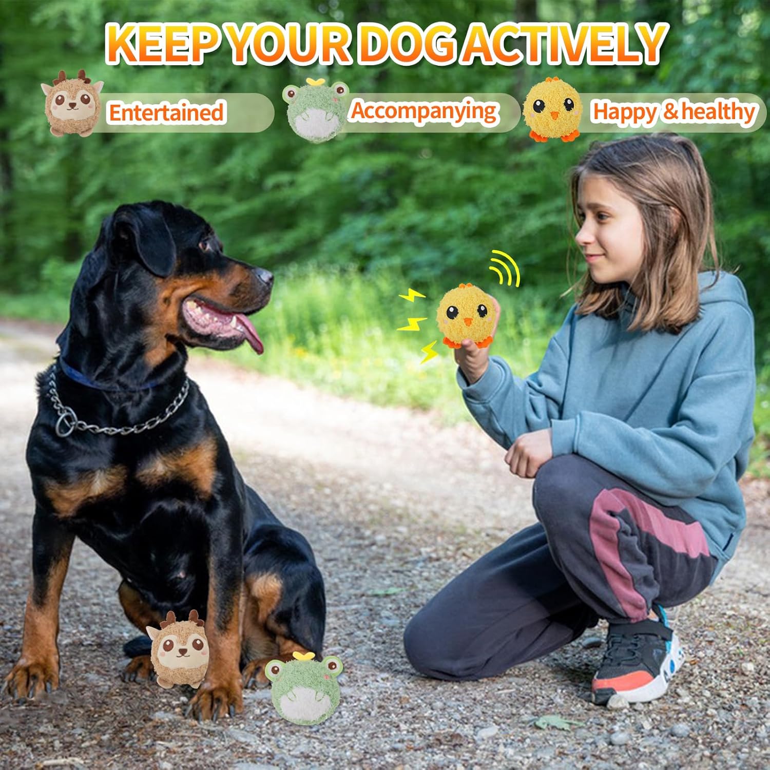 ZippyPaws3Pack Squeaky Dog Balls,2 in1 Funny Puppy Ball Toys,Birthday Dog Toy for Small Medium Dogs (Farm Ball)