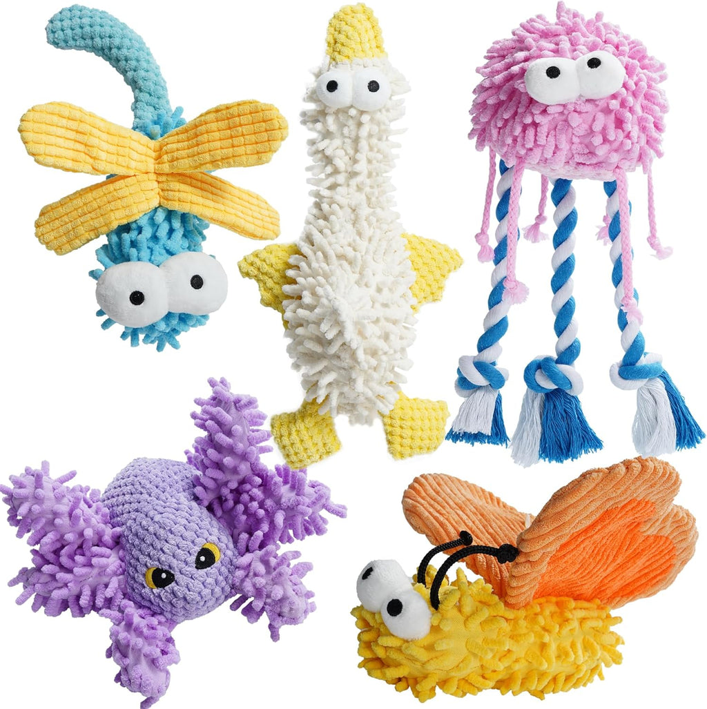 ZippyPaws Small Medium Large Dog Toys, Cute Soft Squeaky Crinkle Plush Stuffed Durable Pet Teething Animal Chew Toys for Small to Large Breed, Cognitive Stimuting Boredom Puppy Busy Birthdays Gifts
