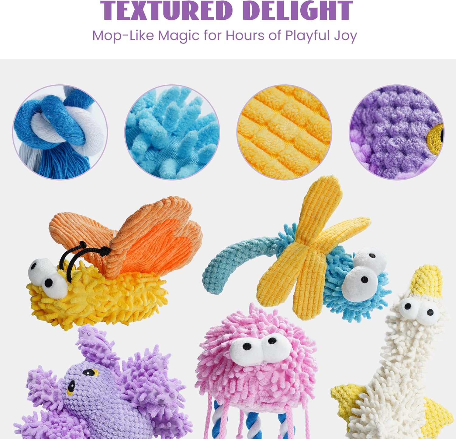 ZippyPaws Small Medium Large Dog Toys, Cute Soft Squeaky Crinkle Plush Stuffed Durable Pet Teething Animal Chew Toys for Small to Large Breed, Cognitive Stimuting Boredom Puppy Busy Birthdays Gifts