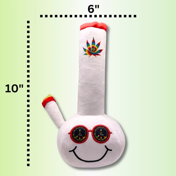 Funny Squeaky Plush Dog Toy, Soft Novelty Fetch & Photo Prop Toy for Puppies and Dogs, Approx. 10 in