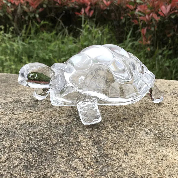 1Pc Crystal Turtle Figurine, Mini Lucky Feng Shui Tortoise Statue, Home Office Desk Decor, Ideal Gift for Mother’s Day & Christmas