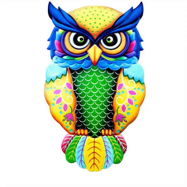 1Pc Metal Owl Wall Decor, Outdoor Yard Art Ornament for Garden Patio Fence Lawn, Home Room Decor, Perfect Birthday & Holiday Gift
