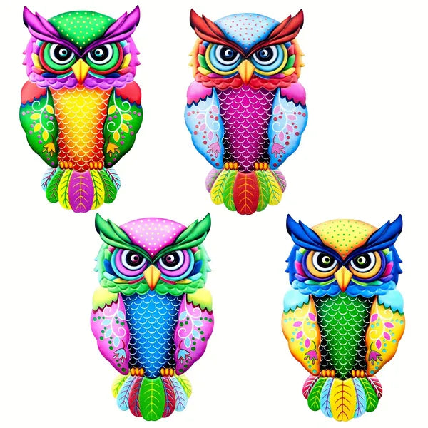 1Pc Metal Owl Wall Decor, Outdoor Yard Art Ornament for Garden Patio Fence Lawn, Home Room Decor, Perfect Birthday & Holiday Gift