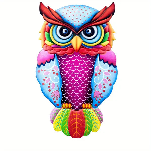 1Pc Metal Owl Wall Decor, Outdoor Yard Art Ornament for Garden Patio Fence Lawn, Home Room Decor, Perfect Birthday & Holiday Gift