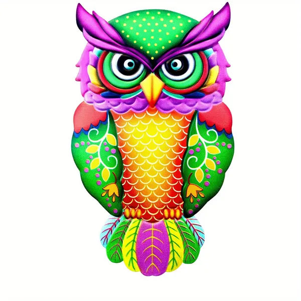 1Pc Metal Owl Wall Decor, Outdoor Yard Art Ornament for Garden Patio Fence Lawn, Home Room Decor, Perfect Birthday & Holiday Gift