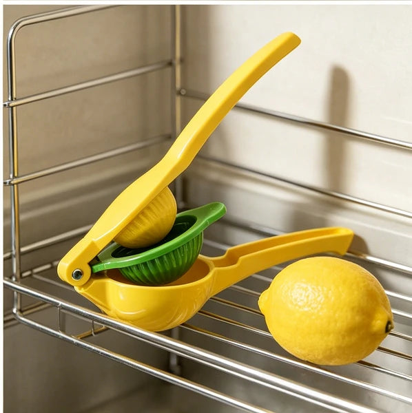 AEELLEEA 2-in-1 Aluminum Manual Citrus Squeezer, Dual Bowl Hand Press Juicer for Lemon Lime Orange