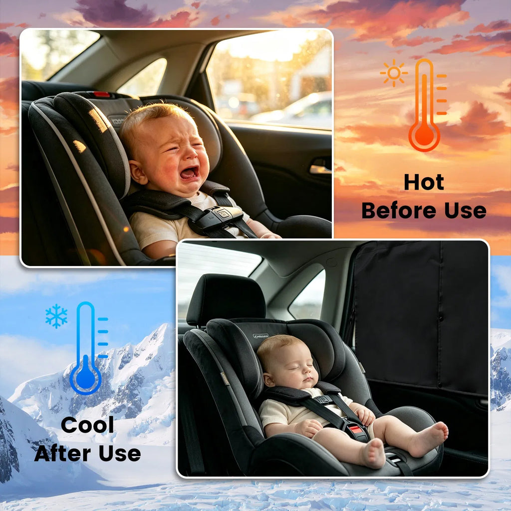 Magnetic Car Window Shades 2 Pack, 3-Mode Privacy Sun Shade for Side Windows, Universal Fit Cars SUVs & Trucks, Black