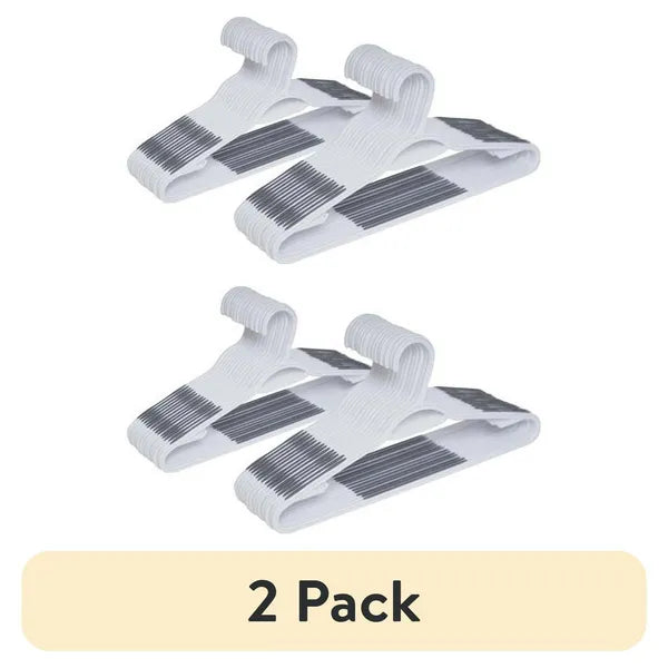 30-Pack Non-Slip Hangers | TPE Grip Shoulders for Secure Hanging