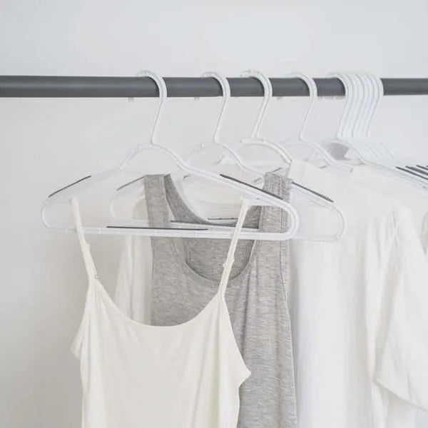 30-Pack Non-Slip Hangers | TPE Grip Shoulders for Secure Hanging