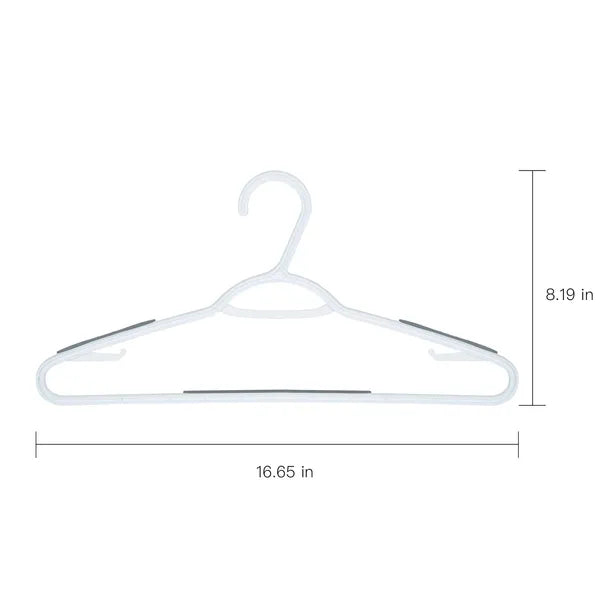 30-Pack Non-Slip Hangers | TPE Grip Shoulders for Secure Hanging