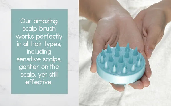 Silicone Scalp Massager Shampoo Brush with Soft Bristles for Hair Washing & Scalp Cleaning