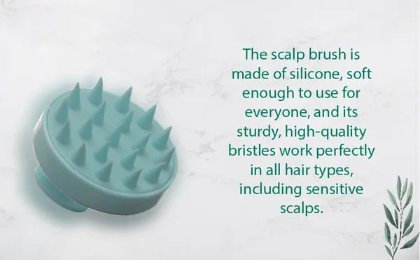 Silicone Scalp Massager Shampoo Brush with Soft Bristles for Hair Washing & Scalp Cleaning