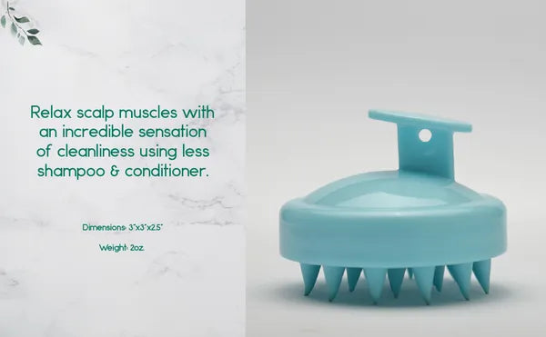 Silicone Scalp Massager Shampoo Brush with Soft Bristles for Hair Washing & Scalp Cleaning