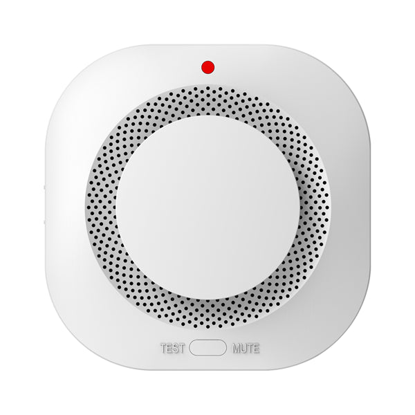 Aeelleea Smoke Detector 2 Pack, 3.62×3.54×1.5 Inch Fire Smoke Alarm with Test & Silence Button, Home Security Fire Warning System for Bedroom Kitchen