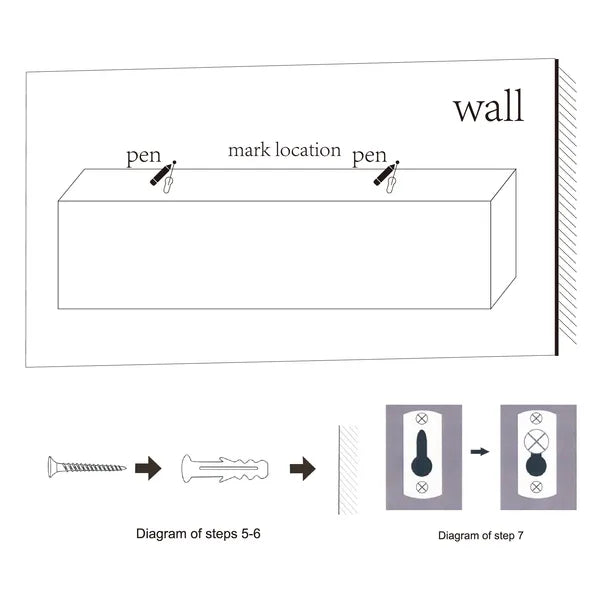 2-Piece Floating Wall Shelves, Wall Mounted Wooden Display Shelf with Hidden Brackets for Bedroom Bathroom Kitchen Decor