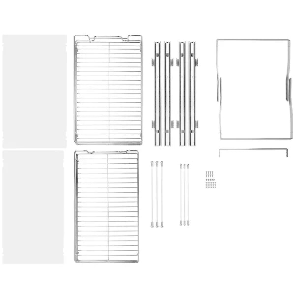 2-Tier Pull Out Cabinet Organizer, Heavy Duty Carbon Steel Slide Out Storage Rack for Kitchen Base Cabinets, Rust Resistant