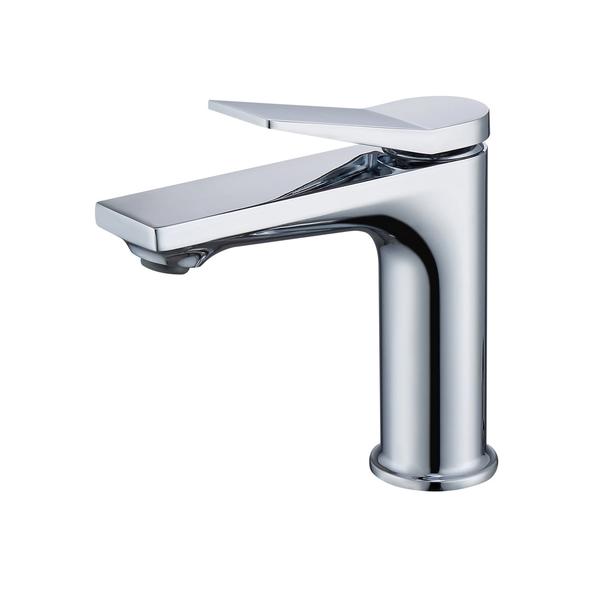 Single Hole Bathroom Faucet, Polished Chrome Single Handle Sink Faucet , 1 Hole Deck Mount Bathroom Vanity Faucet, Comes with Pop up Drain