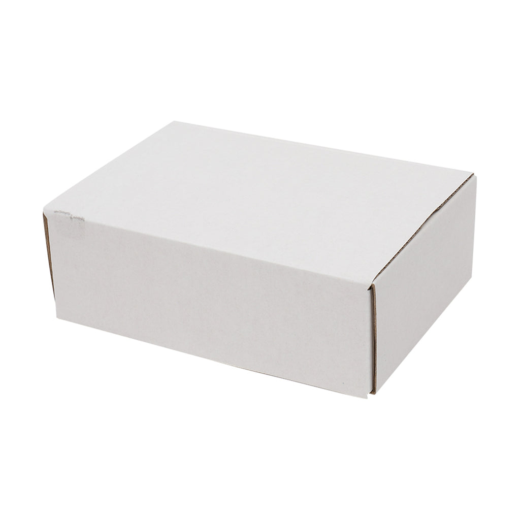 AEELLEEA 50 Pack 6x4x2 Inch Corrugated Shipping Boxes, White Outside Yellow Inside, Easy Fold Mailer Boxes for Small Business Packaging