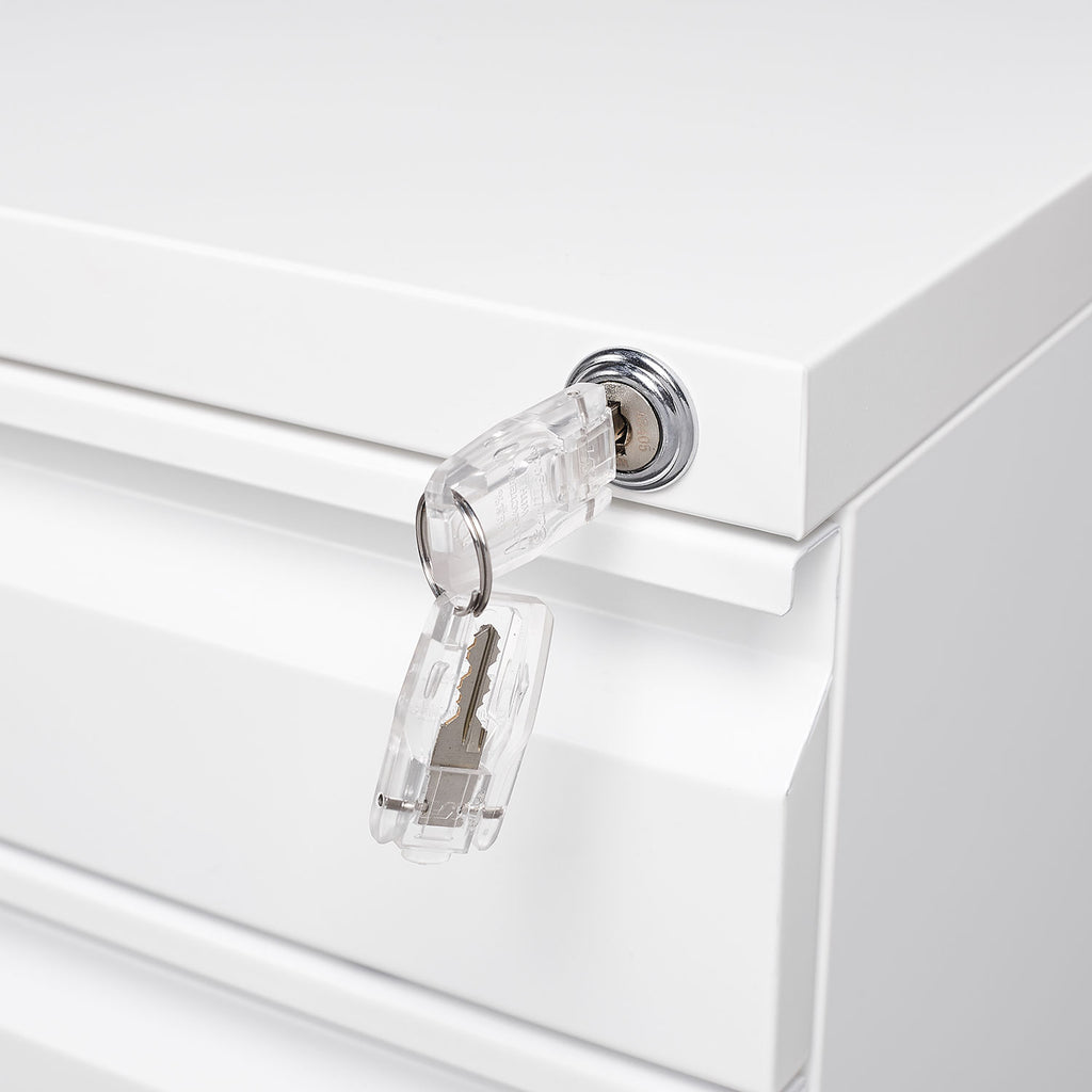 AEELLEEA 3 Drawer Mobile Metal File Cabinet with Lock, Under Desk Rolling Filing Cabinet for Letter/Legal/A4 Files