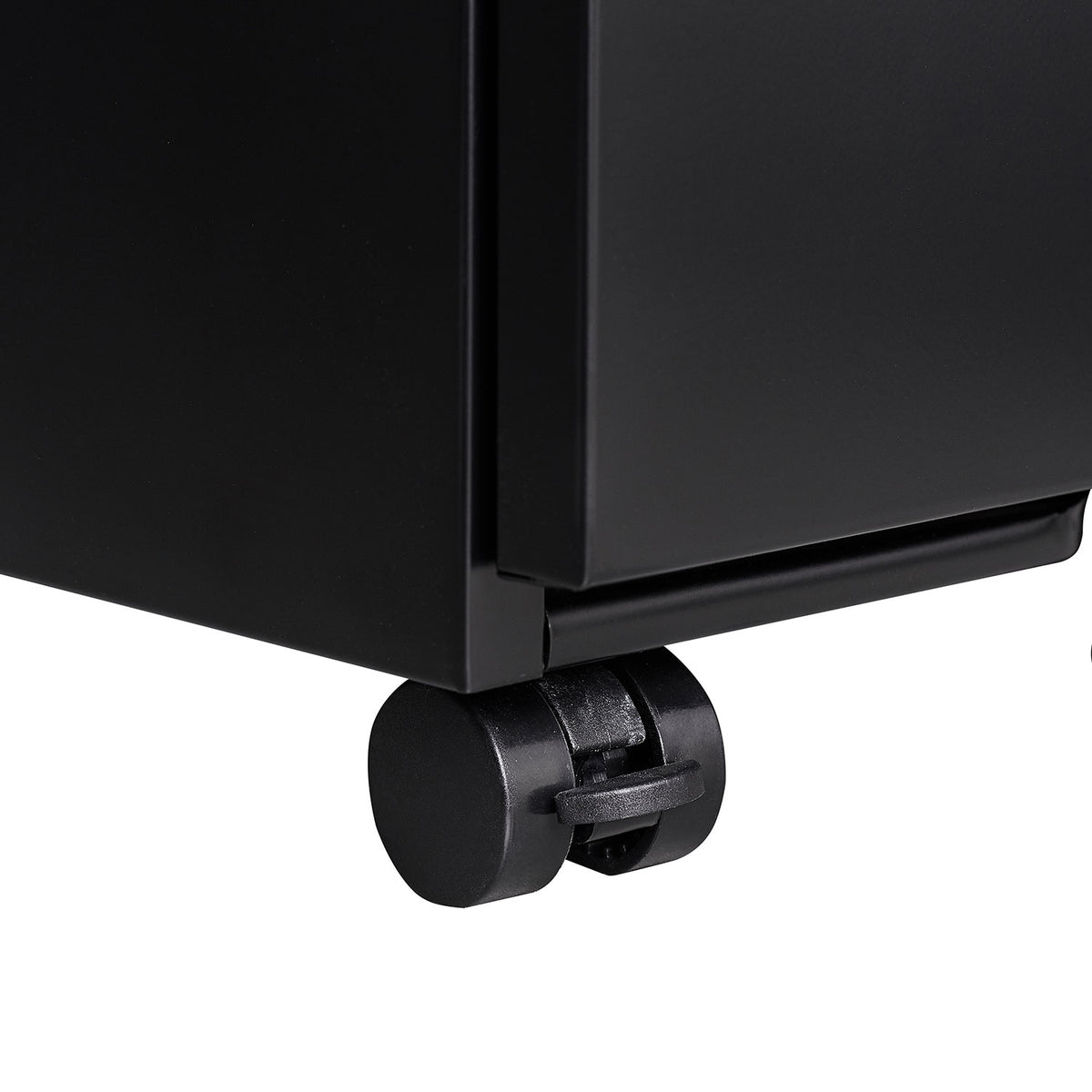 AEELLEEA 3 Drawer Mobile Metal File Cabinet with Lock, Under Desk Rolling Filing Cabinet for Letter/Legal/A4 Files, Black