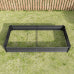 Metal Plant Stand for Outdoor, Black Flower Box Holder with Slat Rack for Garden Patio, Sturdy Planter Stand for Pots