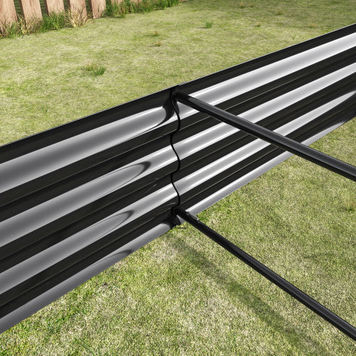 AEELLEEA 91.34 x 44.69 x 11.81 Inch Metal Raised Garden Bed, Outdoor Rectangular Planter Box for Vegetables, Flowers, Herbs, Lawn