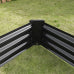 Metal Plant Stand for Outdoor, Black Flower Box Holder with Slat Rack for Garden Patio, Sturdy Planter Stand for Pots