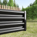 Metal Plant Stand for Outdoor, Black Flower Box Holder with Slat Rack for Garden Patio, Sturdy Planter Stand for Pots