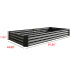 Metal Plant Stand for Outdoor, Black Flower Box Holder with Slat Rack for Garden Patio, Sturdy Planter Stand for Pots