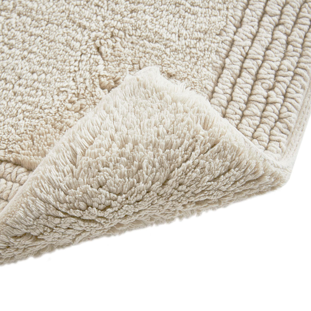AEELLEEA 100% Cotton Tufted Bath Rug, 3000 GSM Reversible High Pile Bathroom Mat, OEKO-TEX Certified, Machine Washable