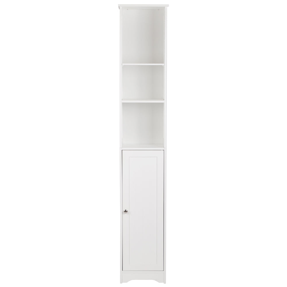 AEELLEEA Tall Narrow Bathroom Storage Cabinet, 66.93"H x 11.81"W x 9.45"D, Freestanding Slim Linen Tower with Door & Adjustable Shelves for Bathroom