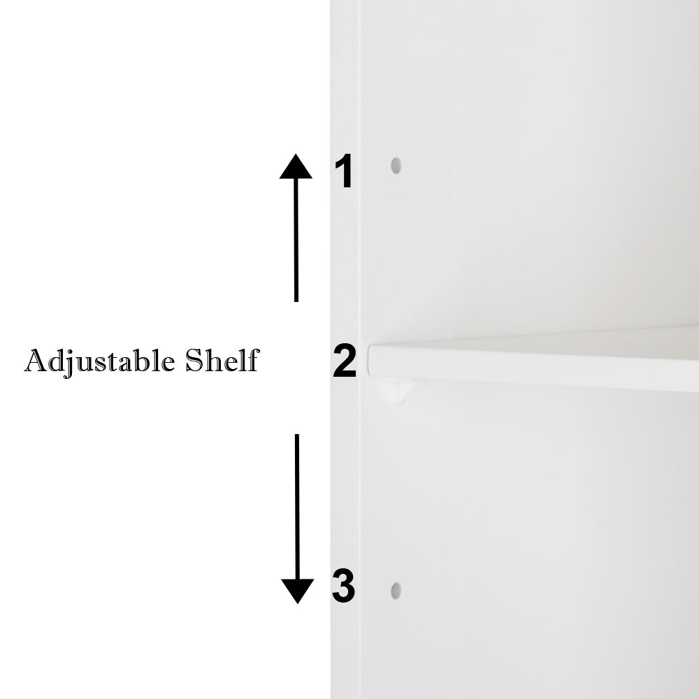 AEELLEEA Tall Narrow Bathroom Storage Cabinet, 66.93"H x 11.81"W x 9.45"D, Freestanding Slim Linen Tower with Door & Adjustable Shelves for Bathroom