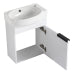 16 Inch Bathroom Vanity with Sink, Small White Bathroom Cabinet with Ceramic Basin, Soft Close Door for Small Bathroom