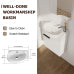16 Inch Bathroom Vanity with Sink, Small White Bathroom Cabinet with Ceramic Basin, Soft Close Door for Small Bathroom